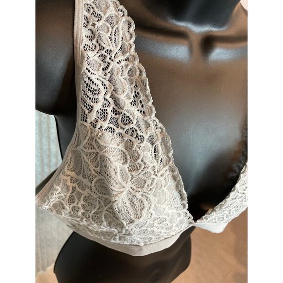 Xhiliration Gray Lacy Bralette Need Size Tag - Picture 3 of 7